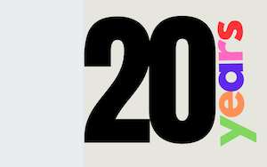 20 years banner